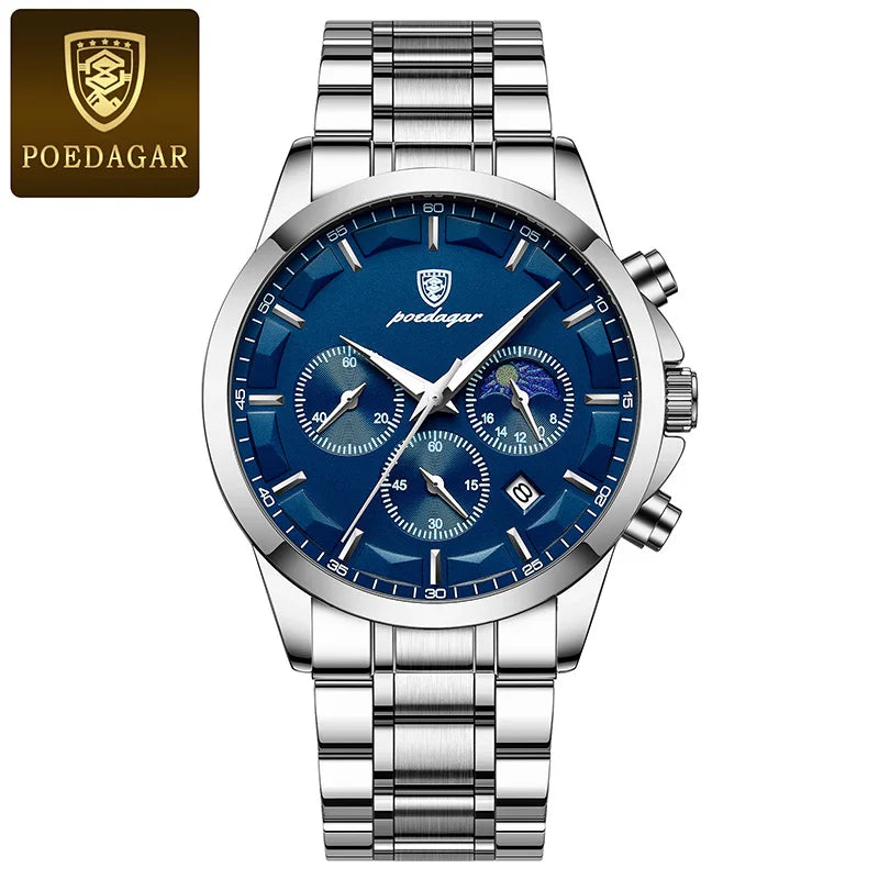 Montre Homme Cuir Véritable Mode Calendrier Lumineux Chronomètre…