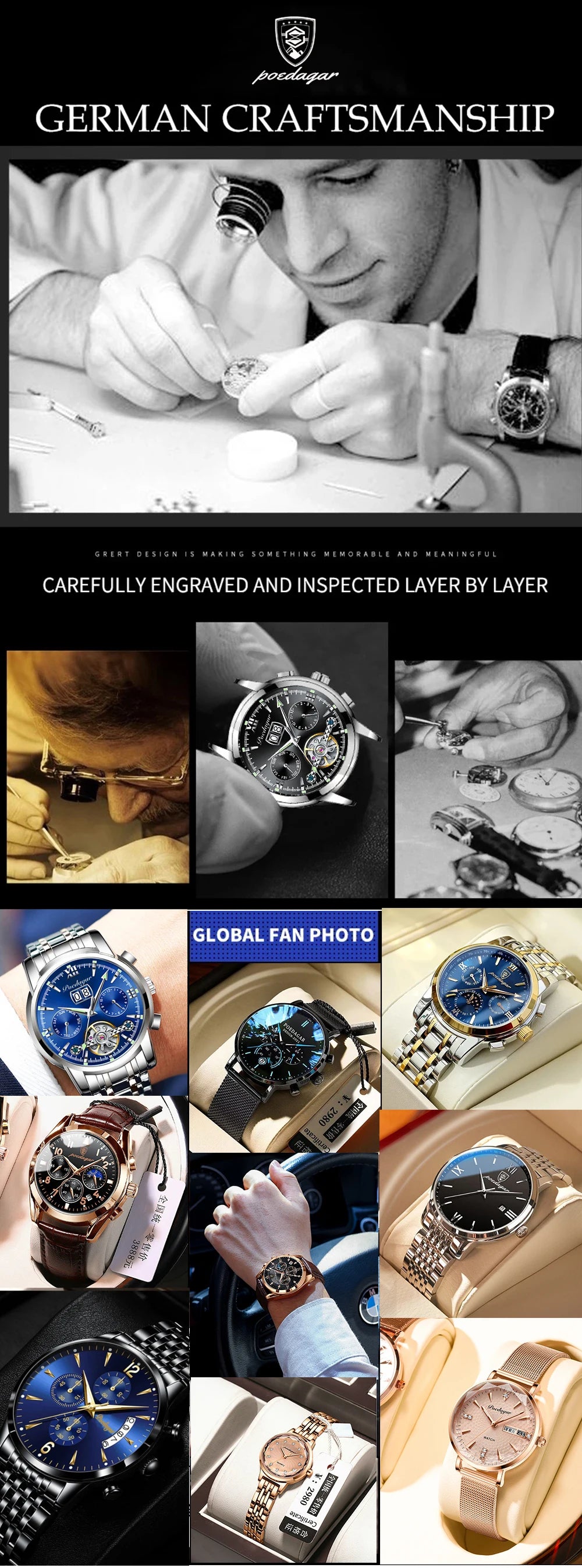 Montre de luxe haut de gamme pour homme, style militaire, étanche, lumineuse, date…
