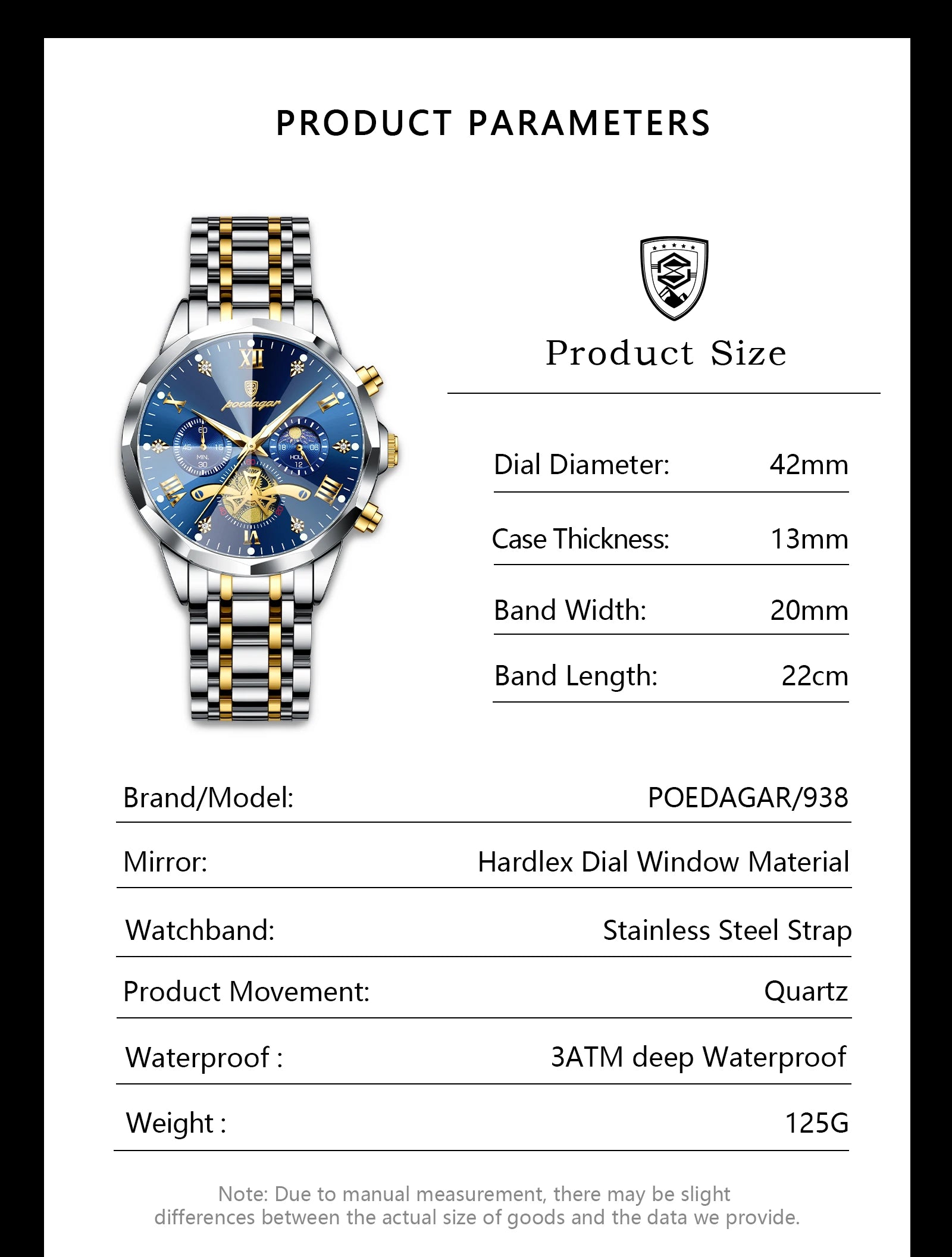 Montre de luxe pour homme Top Original Étanche Lumineux Chronographe…