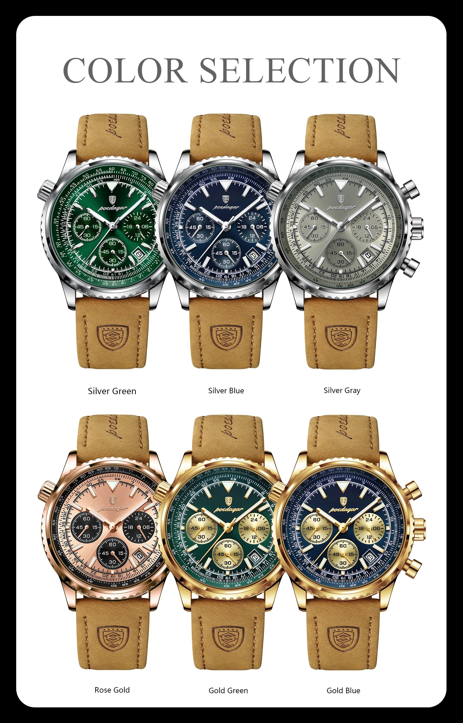 Montre Homme Luxe Quartz Étanche Lumineuse Date Chronographe …