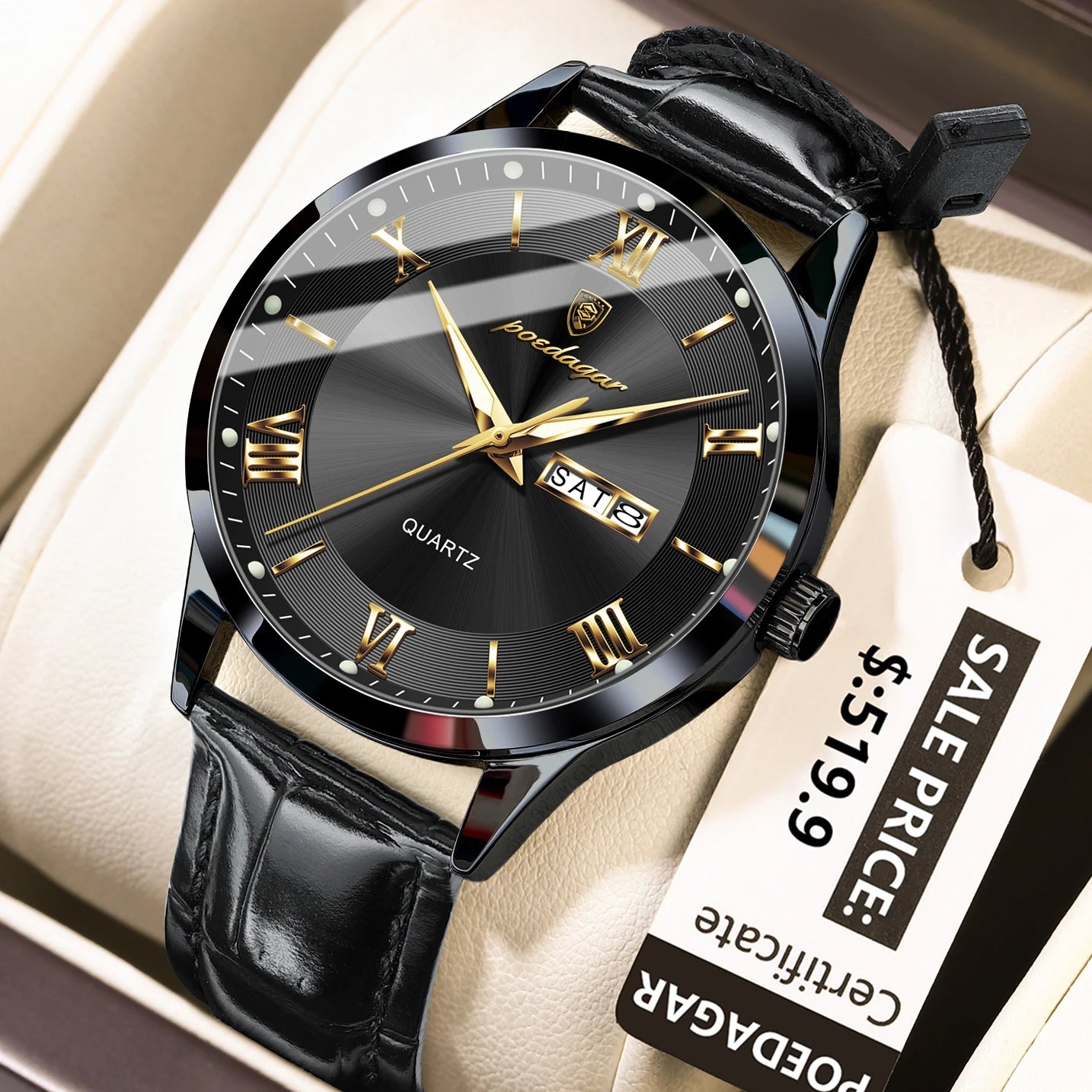 Montre de luxe haut de gamme pour homme, style militaire, étanche, lumineuse, date…
