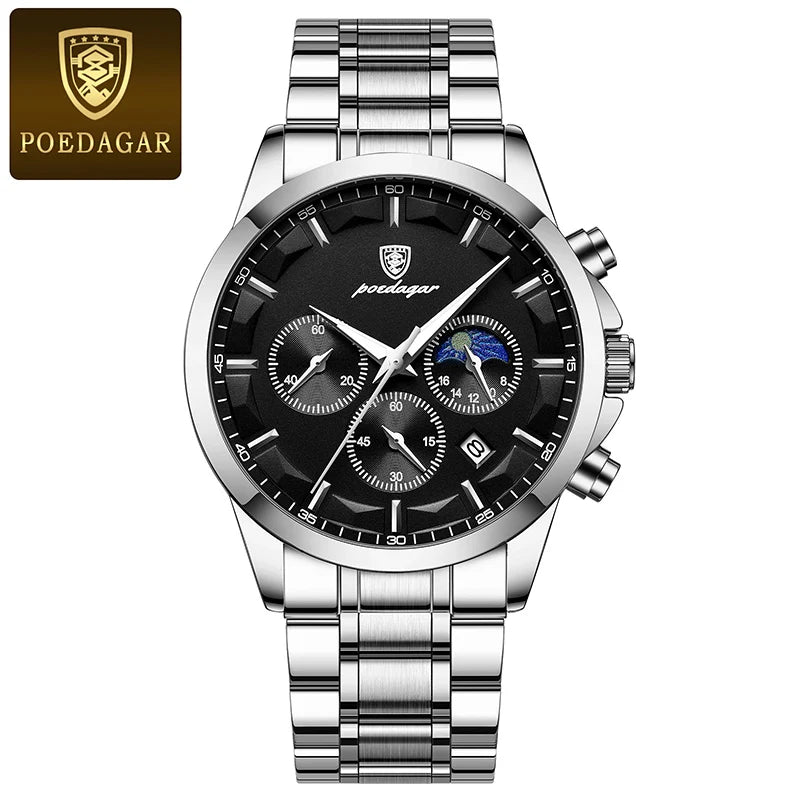 Montre Homme Cuir Véritable Mode Calendrier Lumineux Chronomètre…