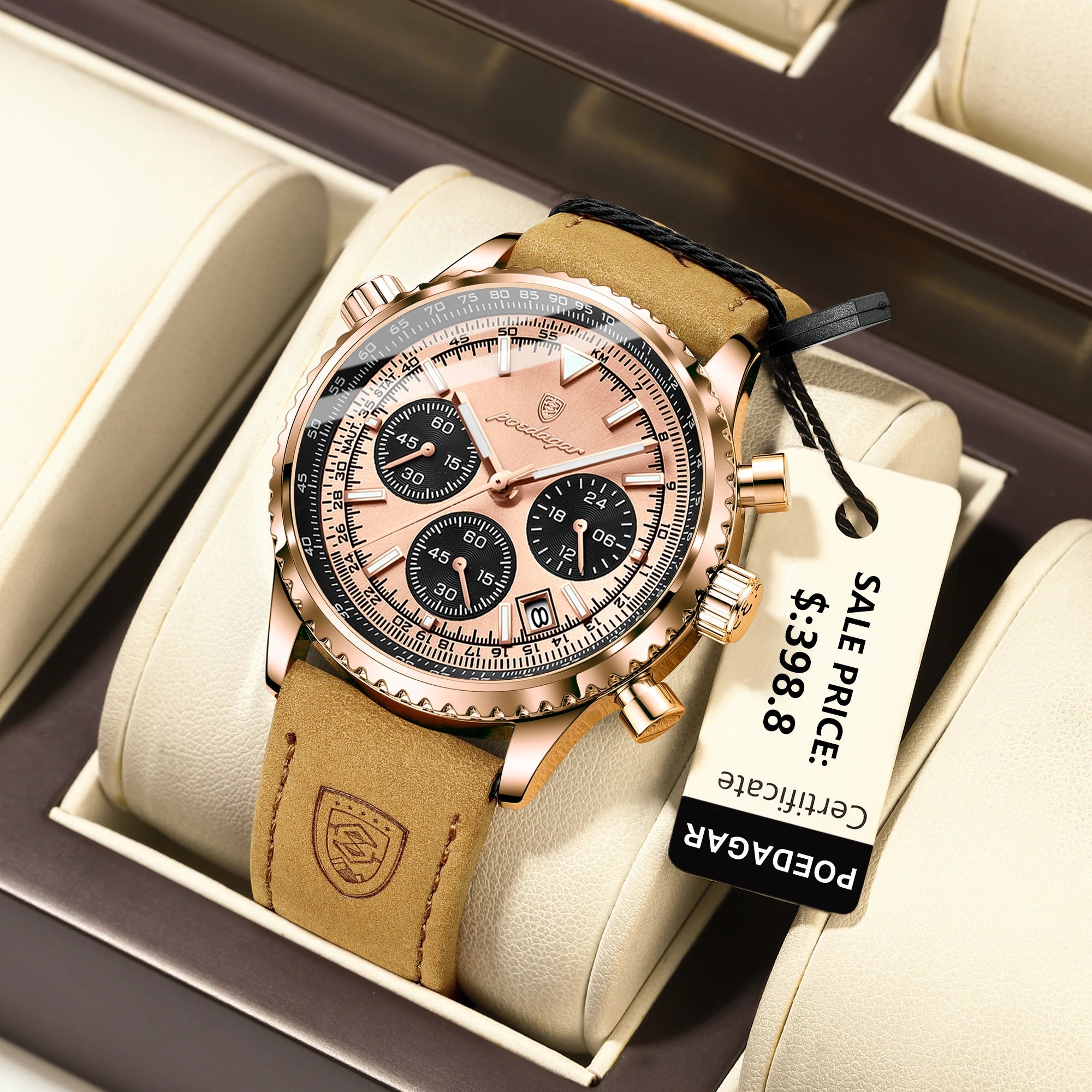 Montre Homme Luxe Quartz Étanche Lumineuse Date Chronographe …