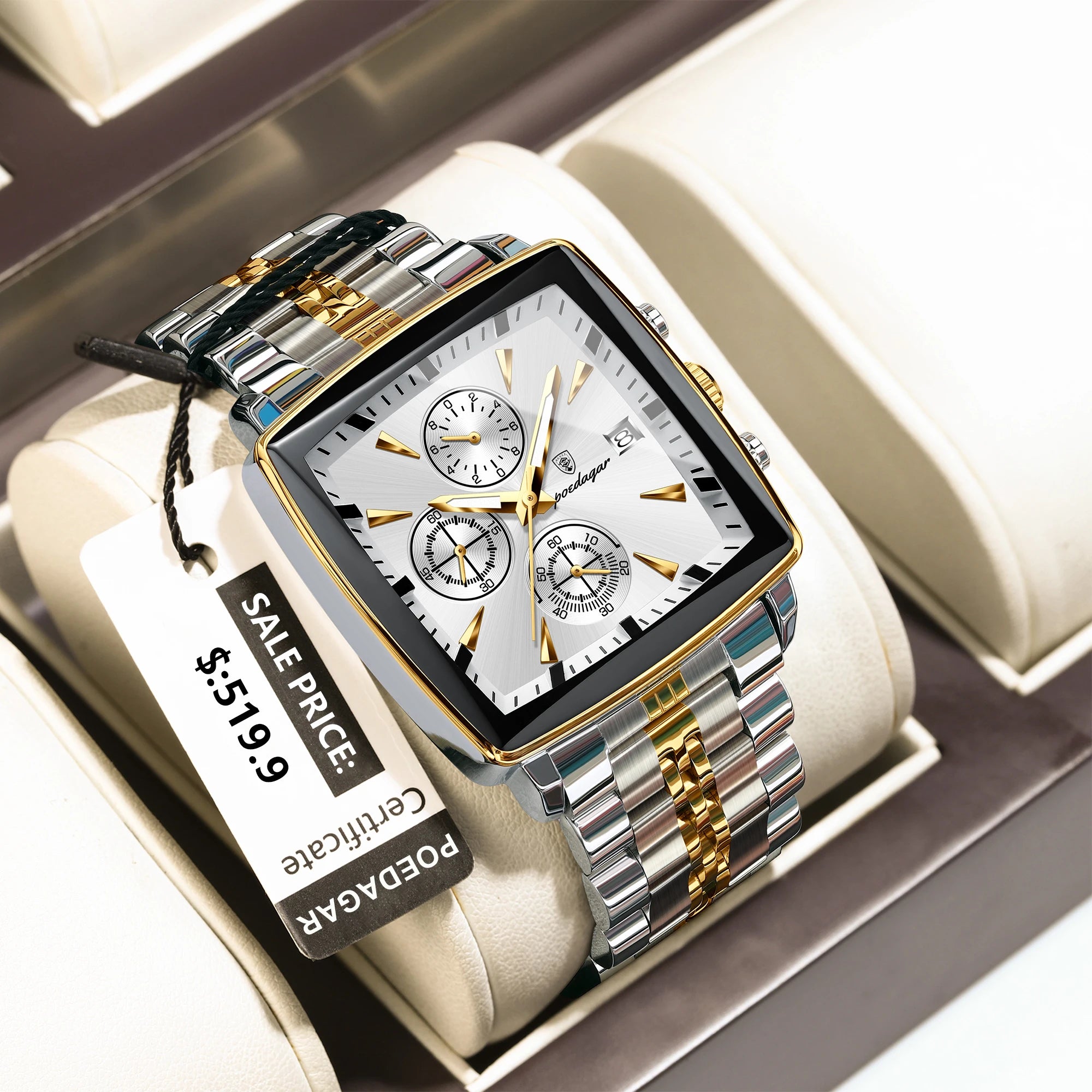 Montre chronographe étanche pour homme de haute qualité et tendance…
