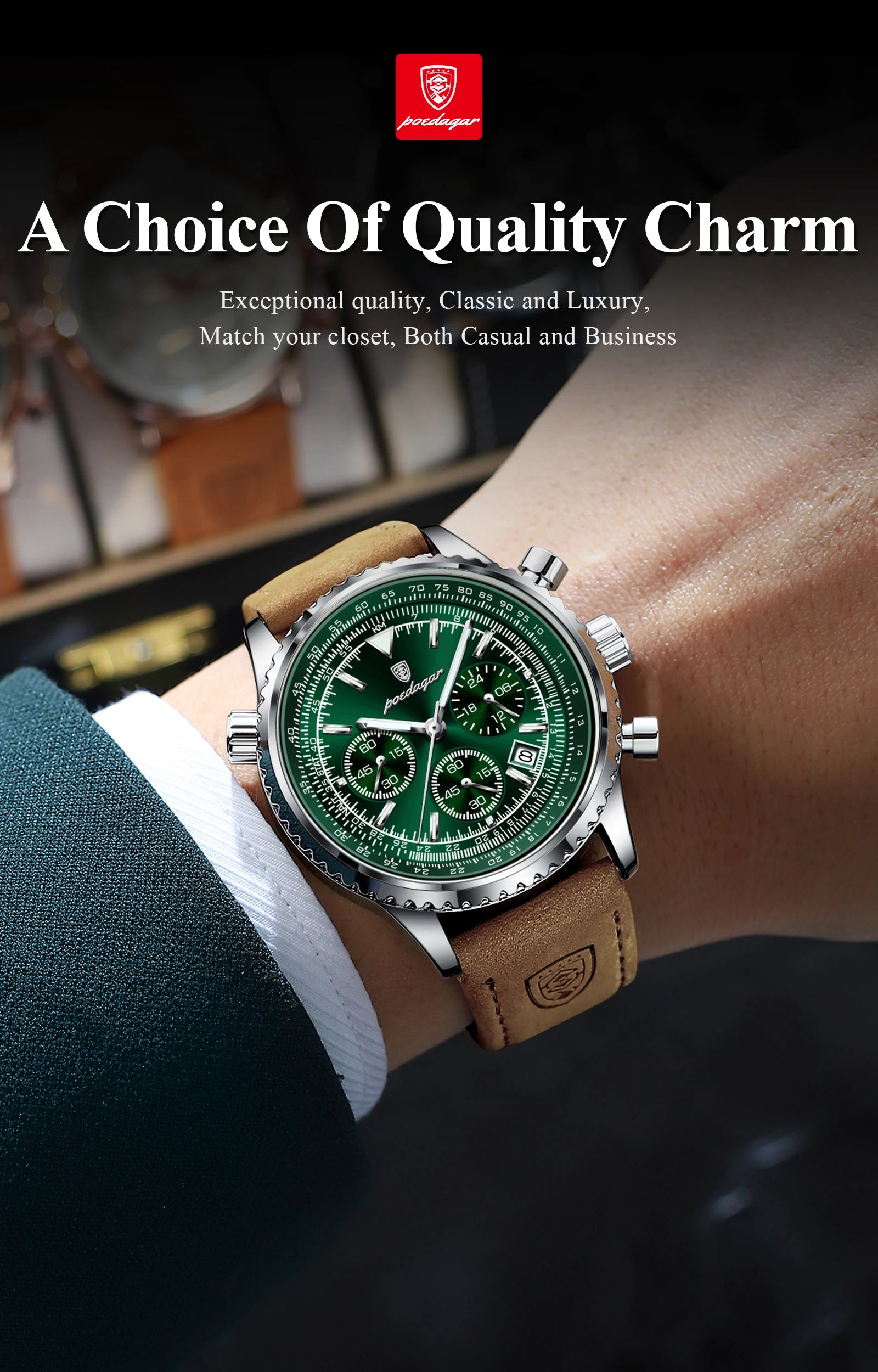 Montre Homme Luxe Quartz Étanche Lumineuse Date Chronographe …