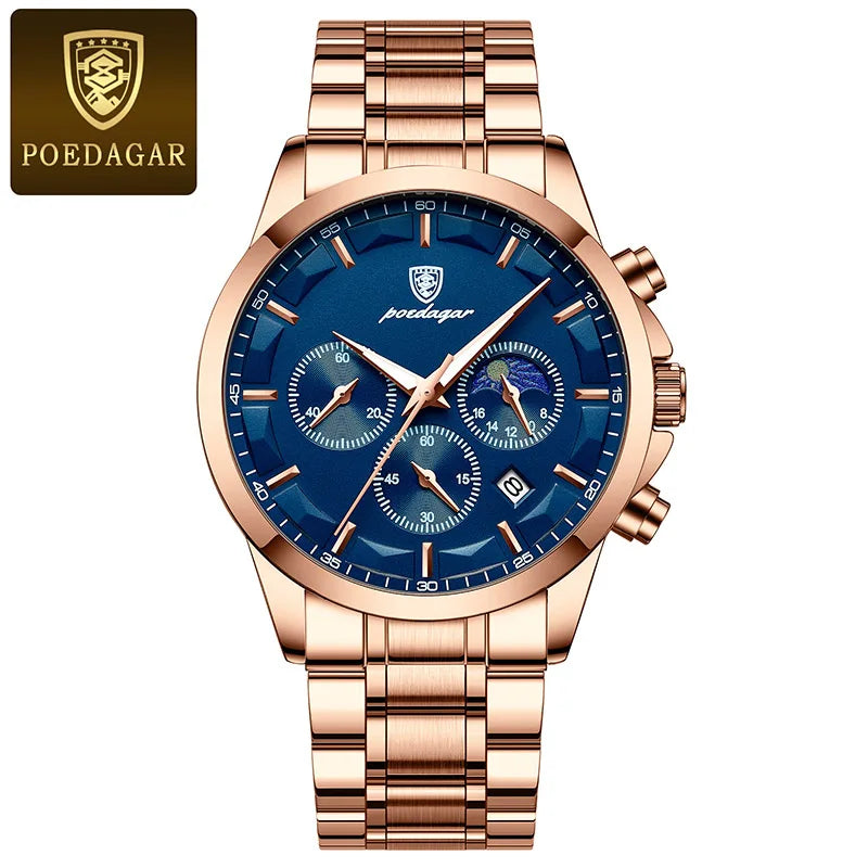 Montre Homme Cuir Véritable Mode Calendrier Lumineux Chronomètre…