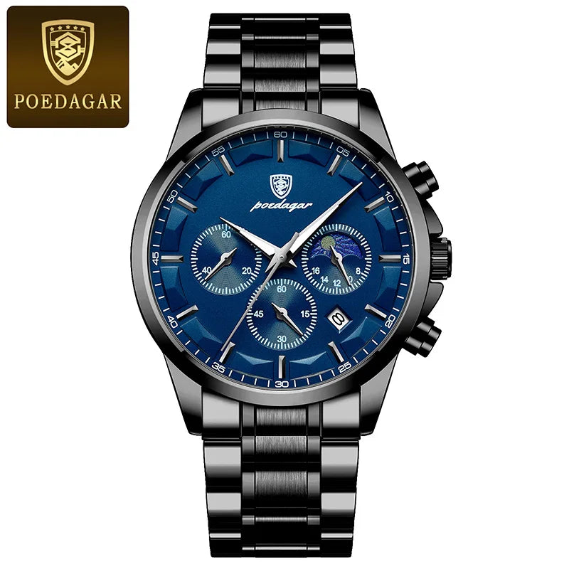 Montre Homme Cuir Véritable Mode Calendrier Lumineux Chronomètre…