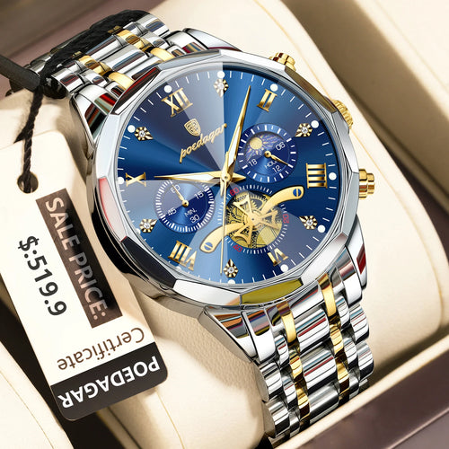Montre de luxe pour homme Top Original Étanche Lumineux Chronographe…