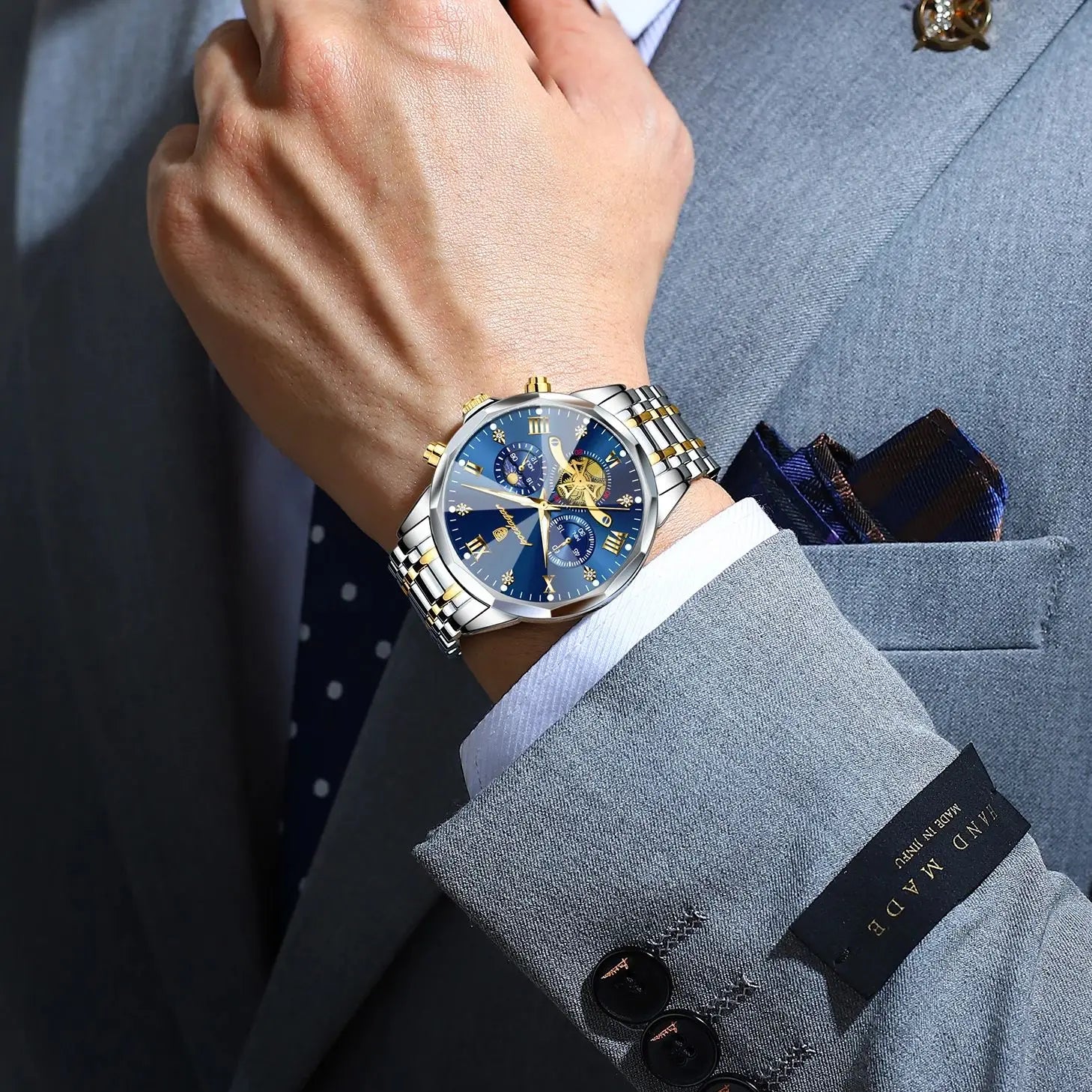 Montre de luxe pour homme Top Original Étanche Lumineux Chronographe…