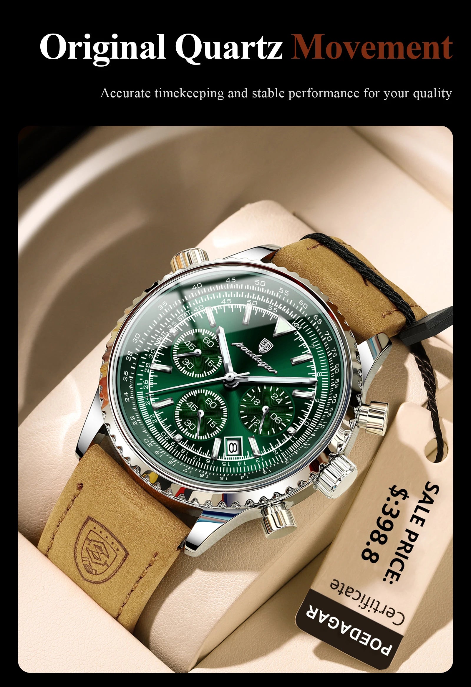 Montre Homme Luxe Quartz Étanche Lumineuse Date Chronographe …
