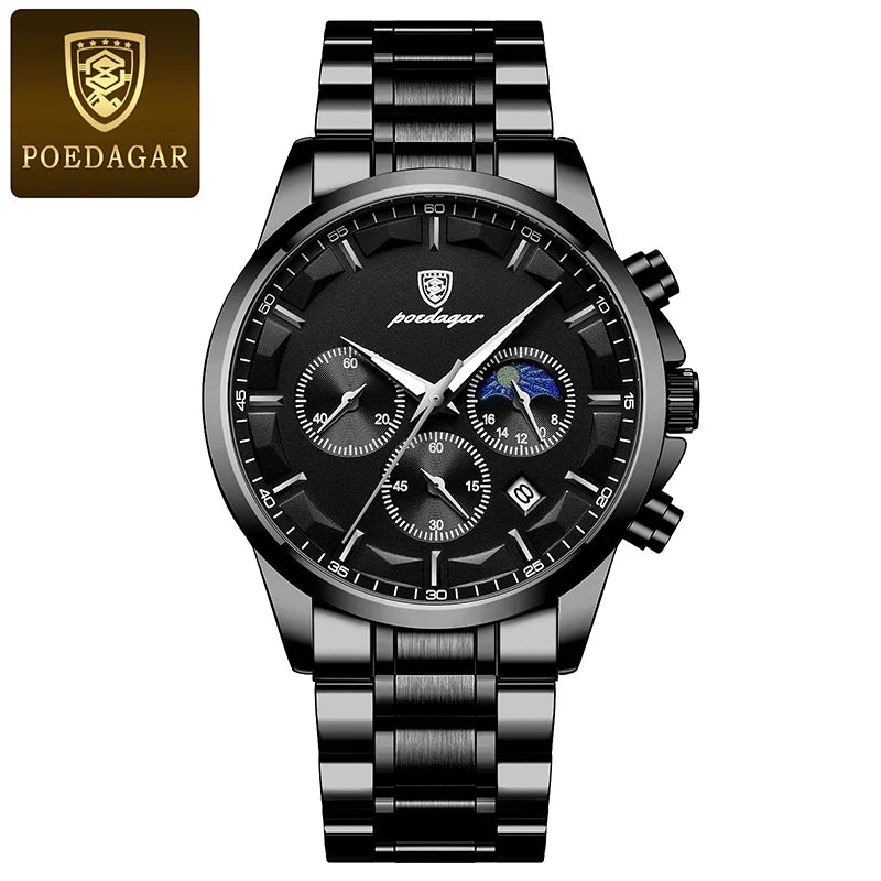 Montre Homme Cuir Véritable Mode Calendrier Lumineux Chronomètre…