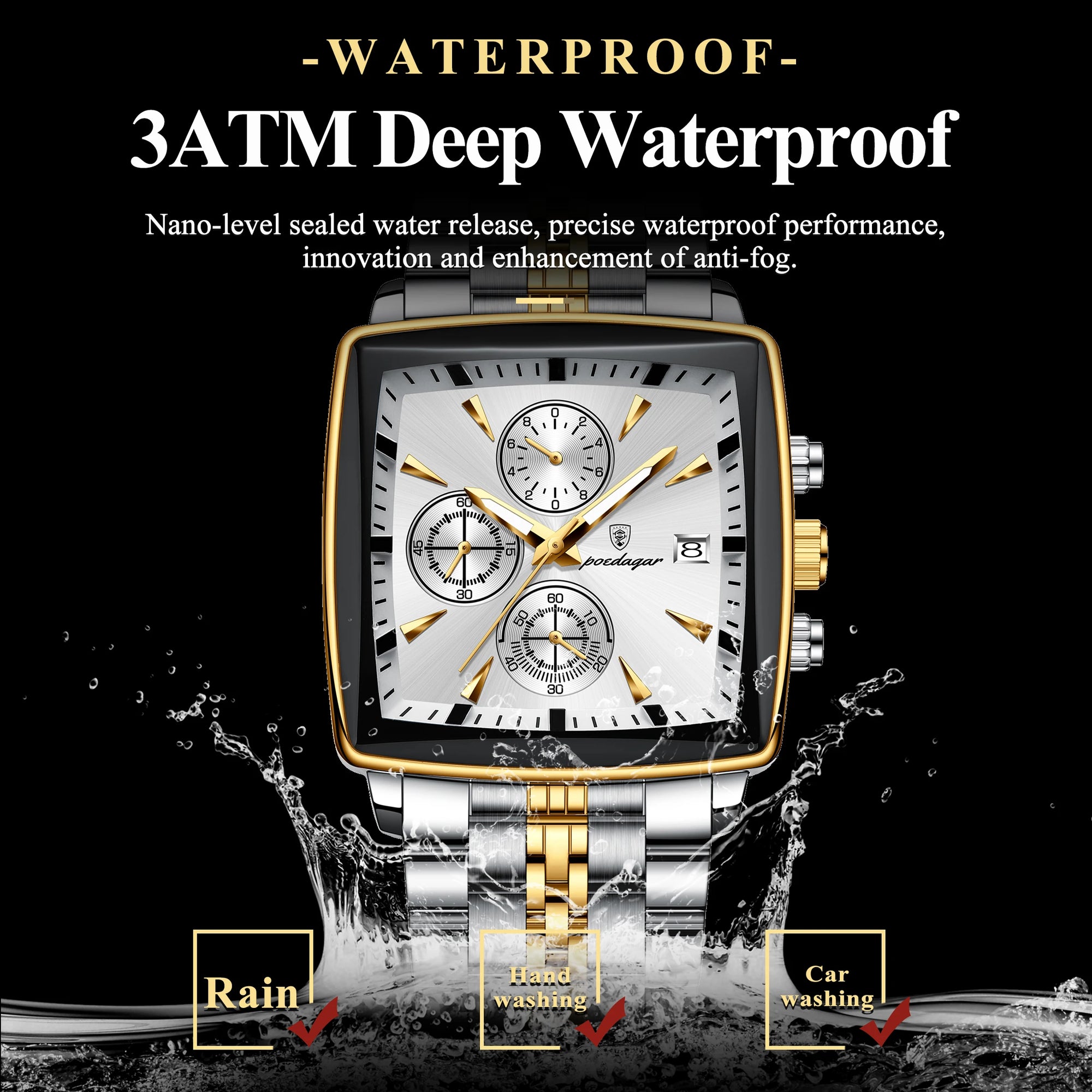 Montre chronographe étanche pour homme de haute qualité et tendance…