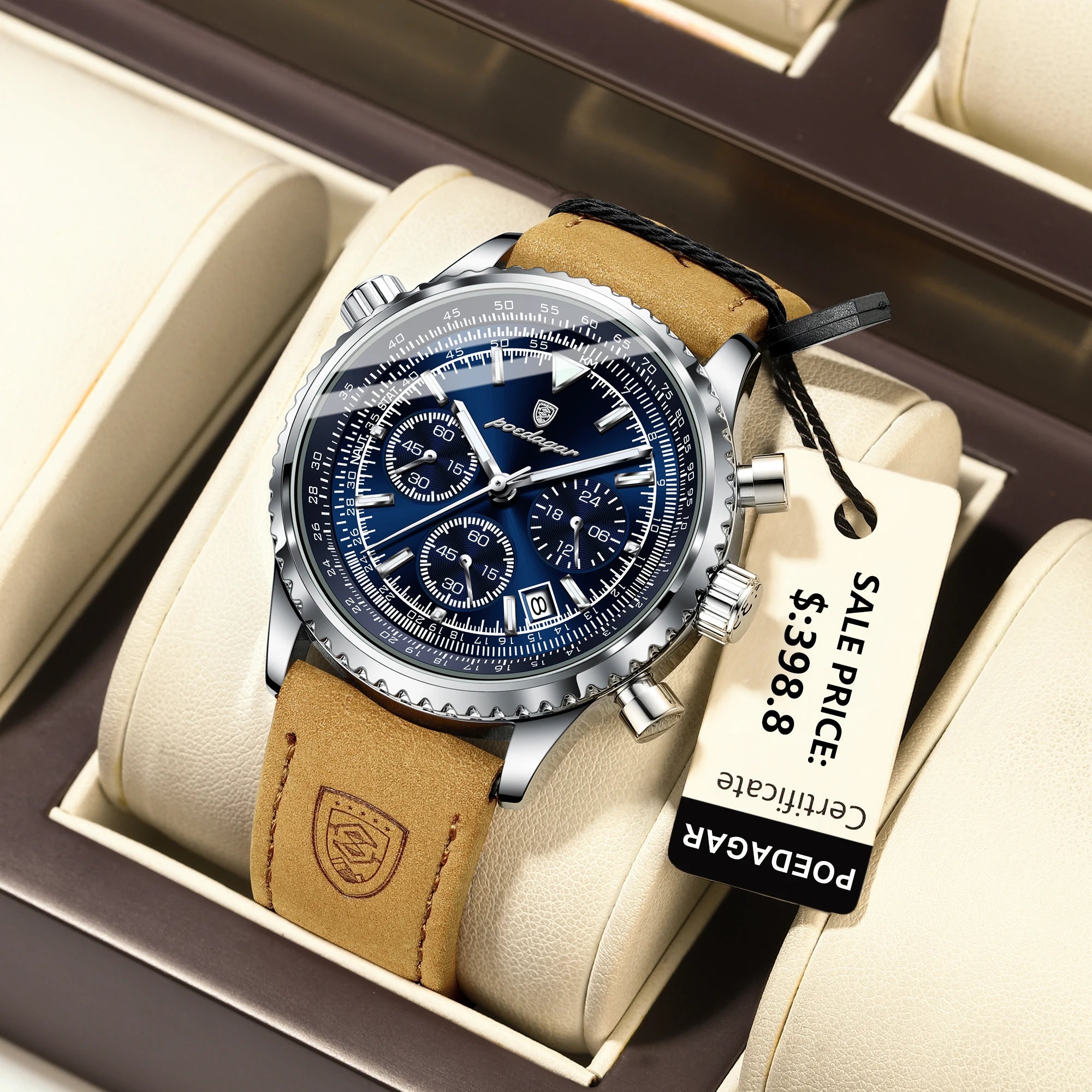 Montre Homme Luxe Quartz Étanche Lumineuse Date Chronographe …
