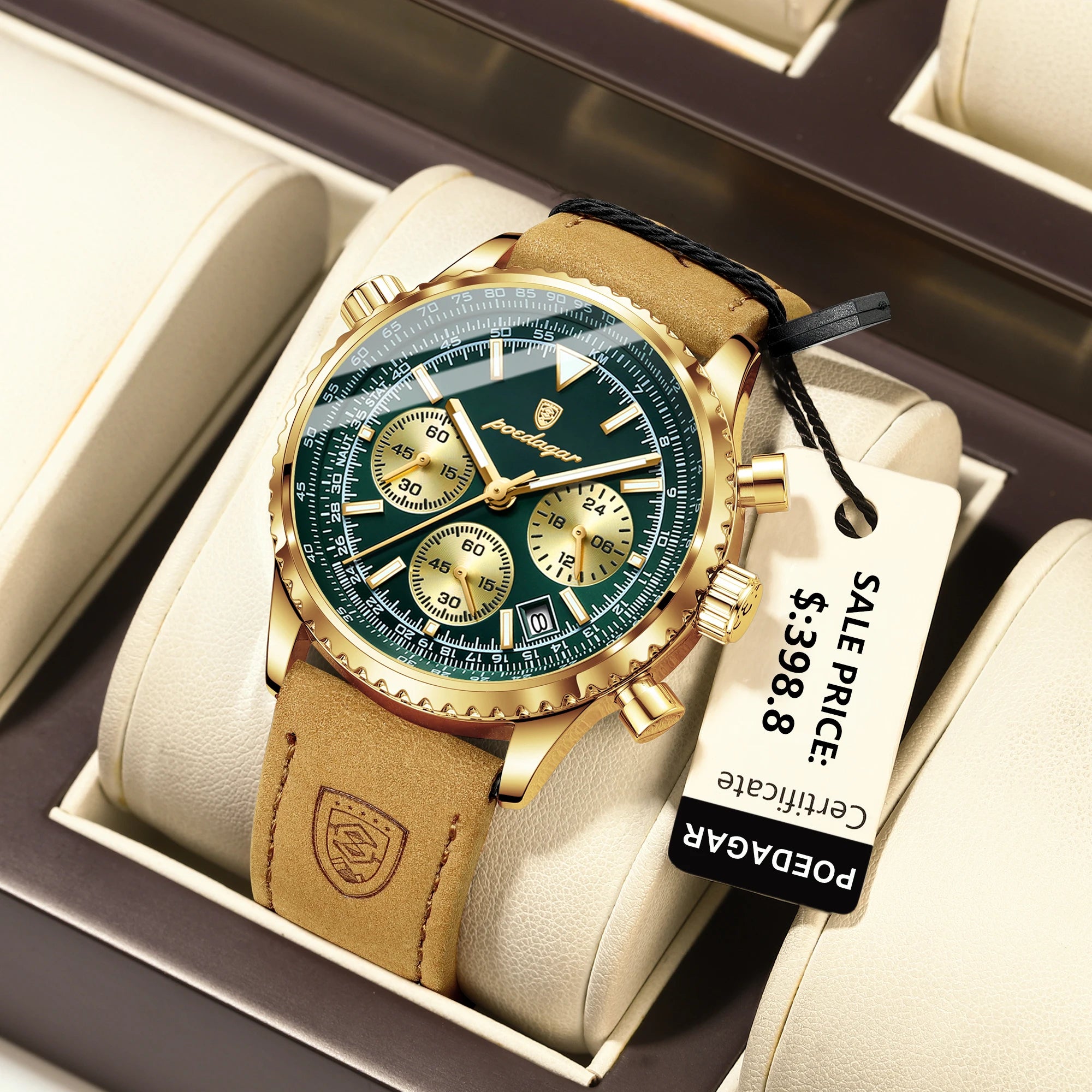 Montre Homme Luxe Quartz Étanche Lumineuse Date Chronographe …