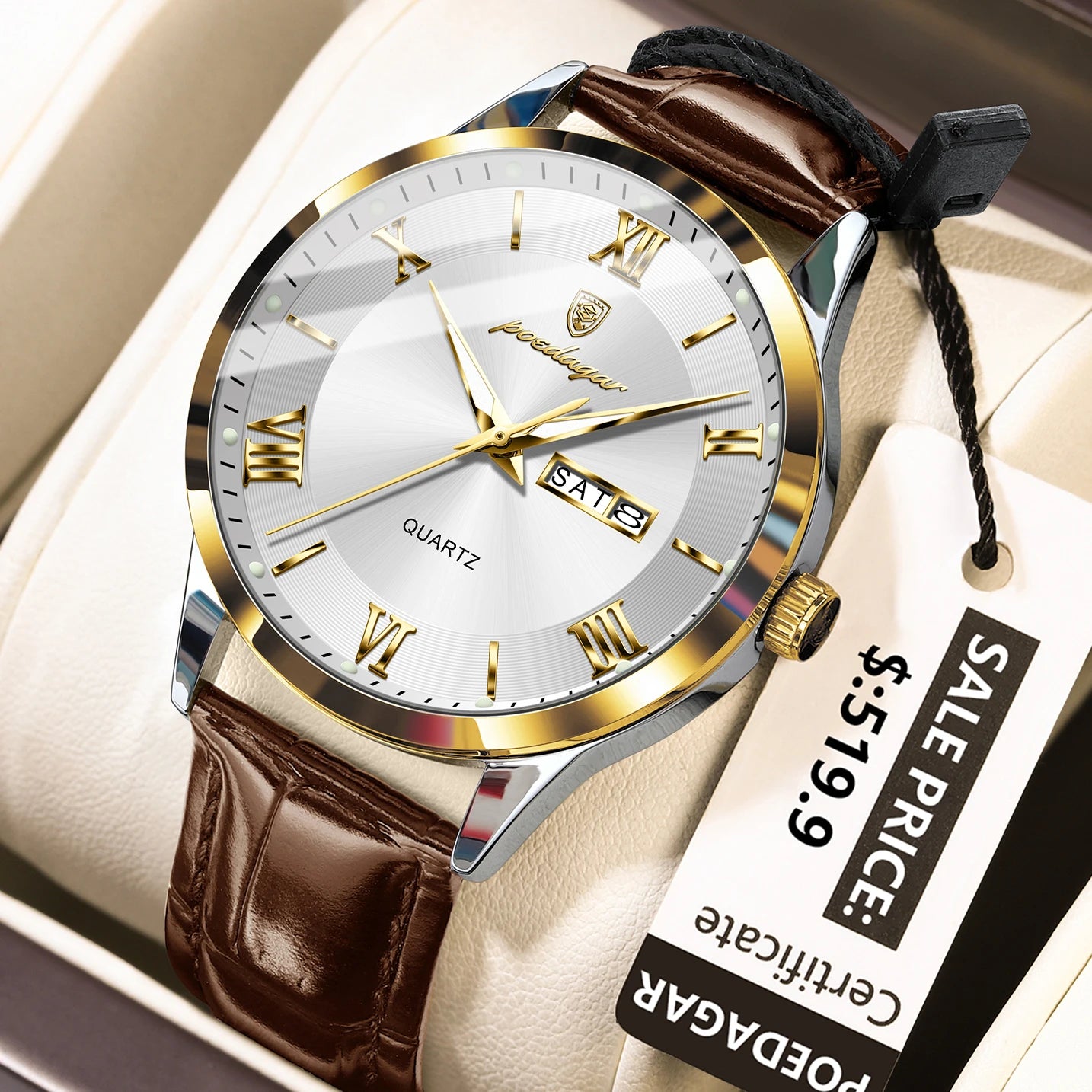 Montre de luxe haut de gamme pour homme, style militaire, étanche, lumineuse, date…