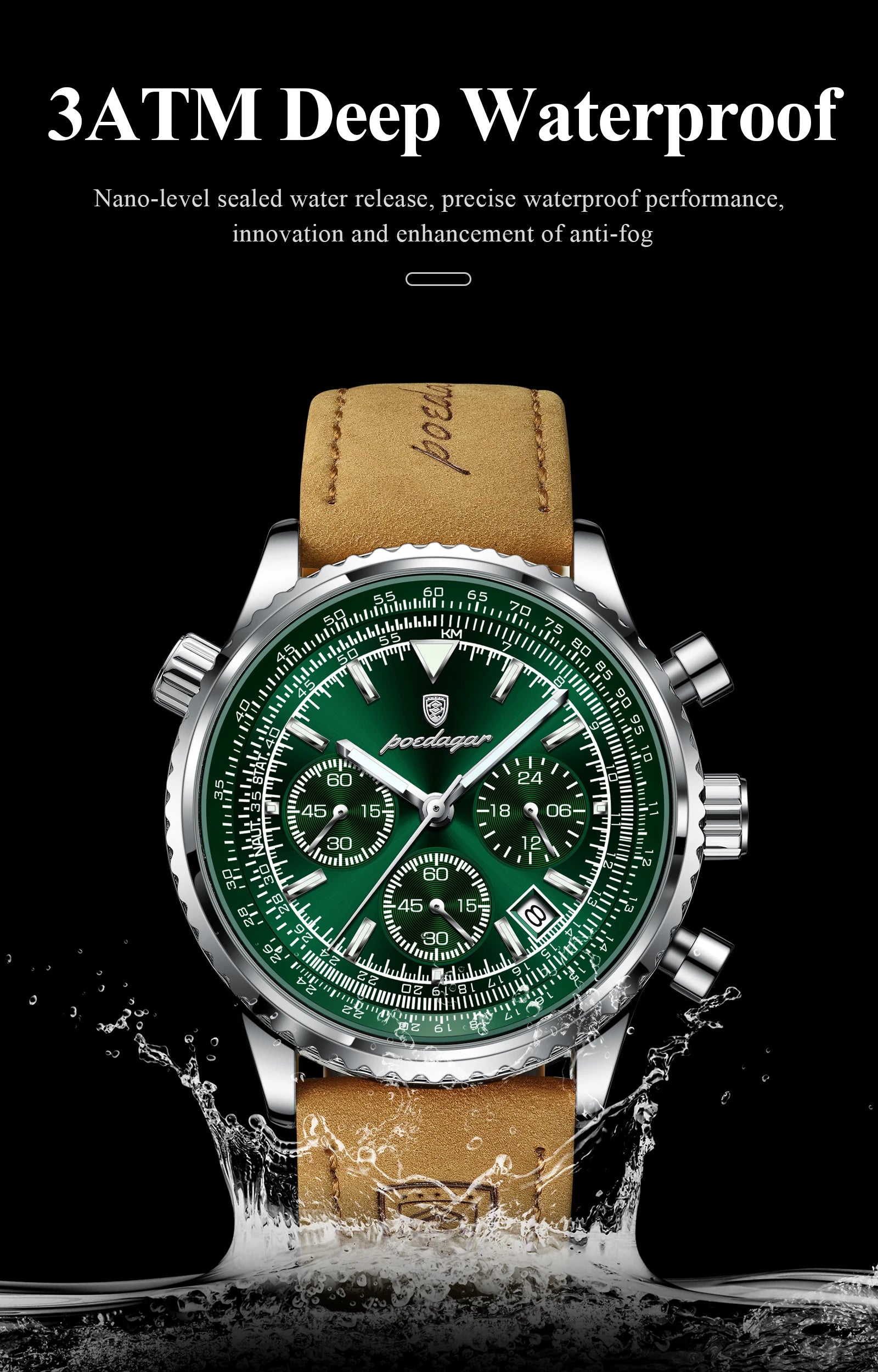 Montre Homme Luxe Quartz Étanche Lumineuse Date Chronographe …