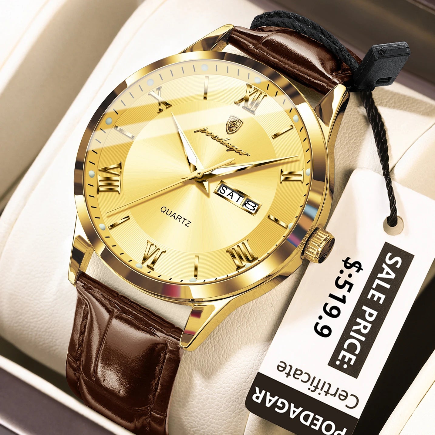 Montre de luxe haut de gamme pour homme, style militaire, étanche, lumineuse, date…