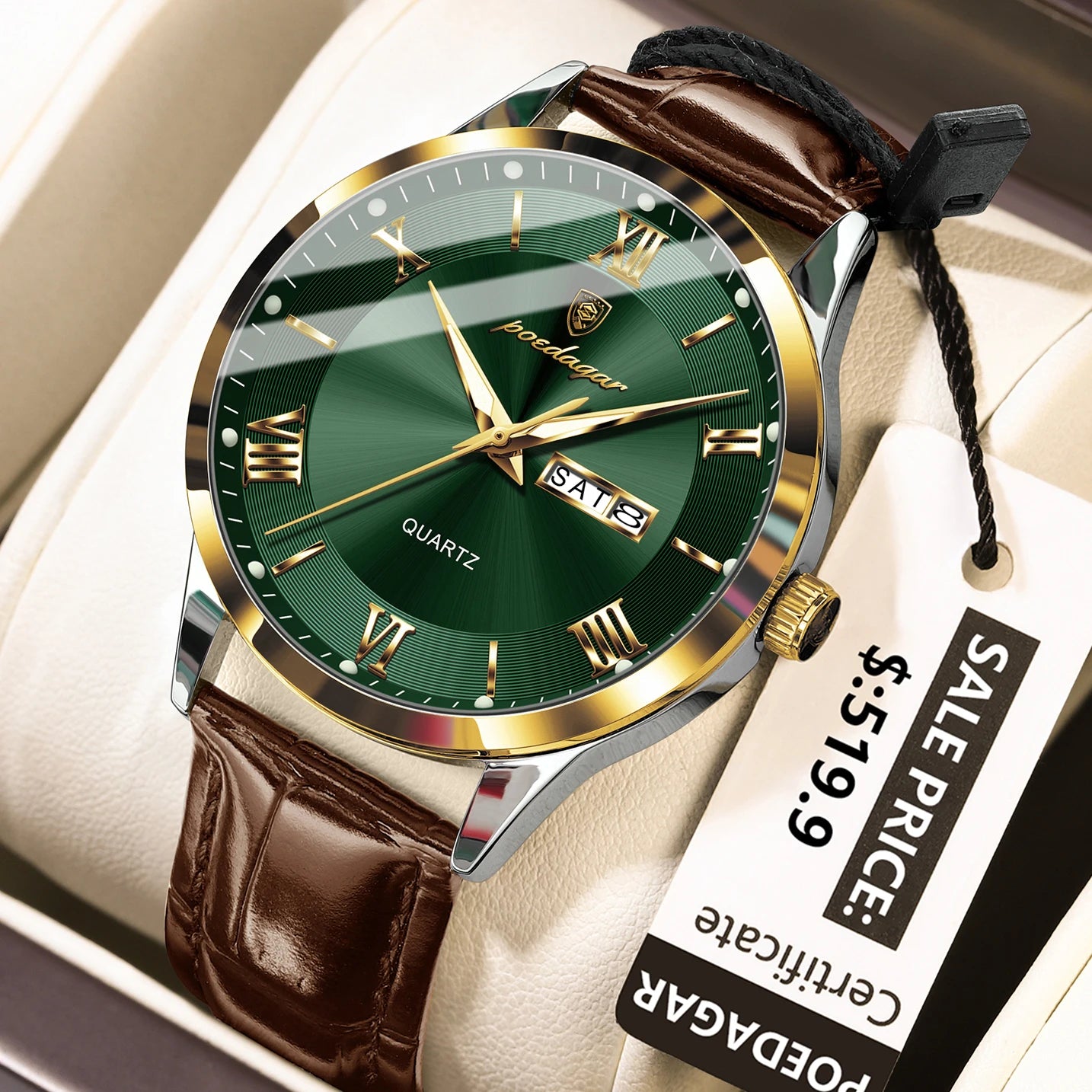 Montre de luxe haut de gamme pour homme, style militaire, étanche, lumineuse, date…