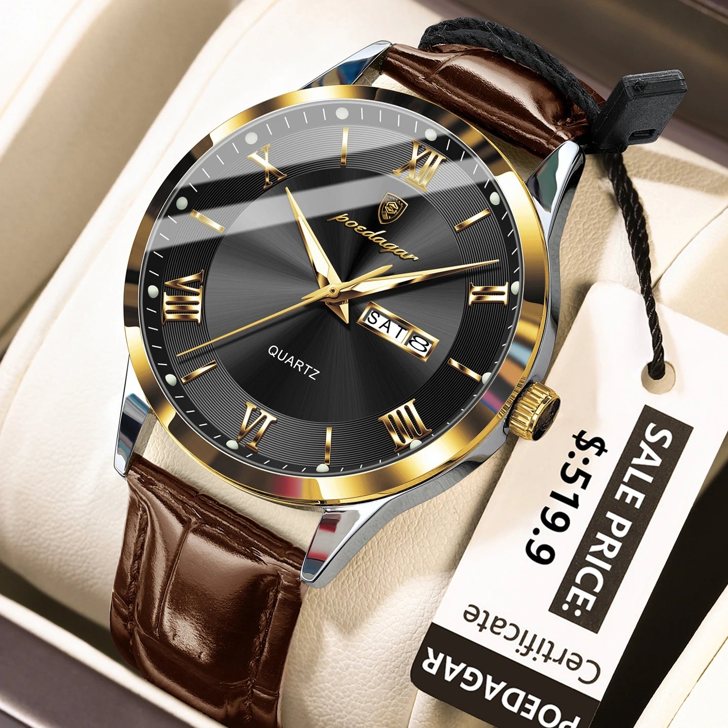 Montre de luxe haut de gamme pour homme, style militaire, étanche, lumineuse, date…