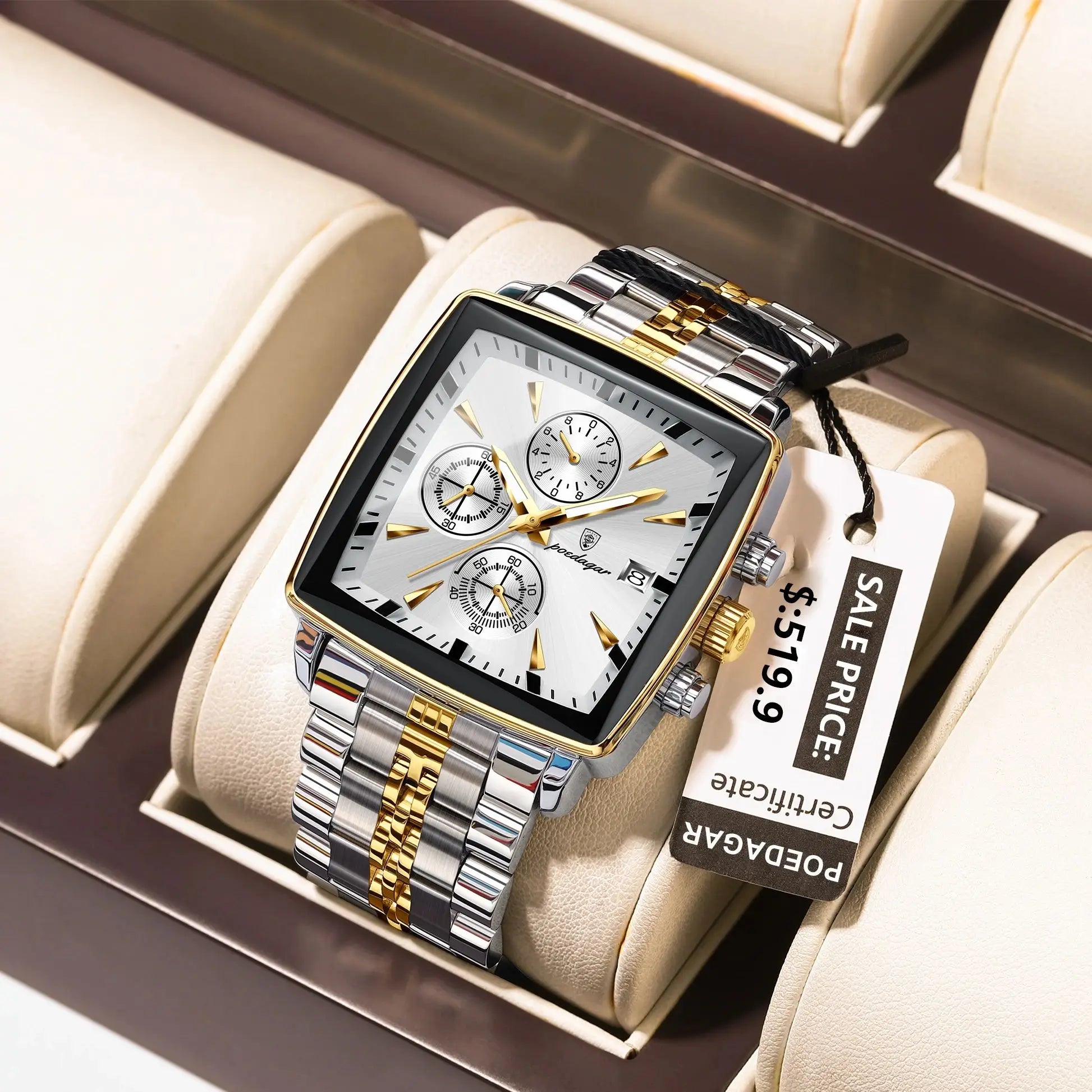 Montre chronographe étanche pour homme de haute qualité et tendance…