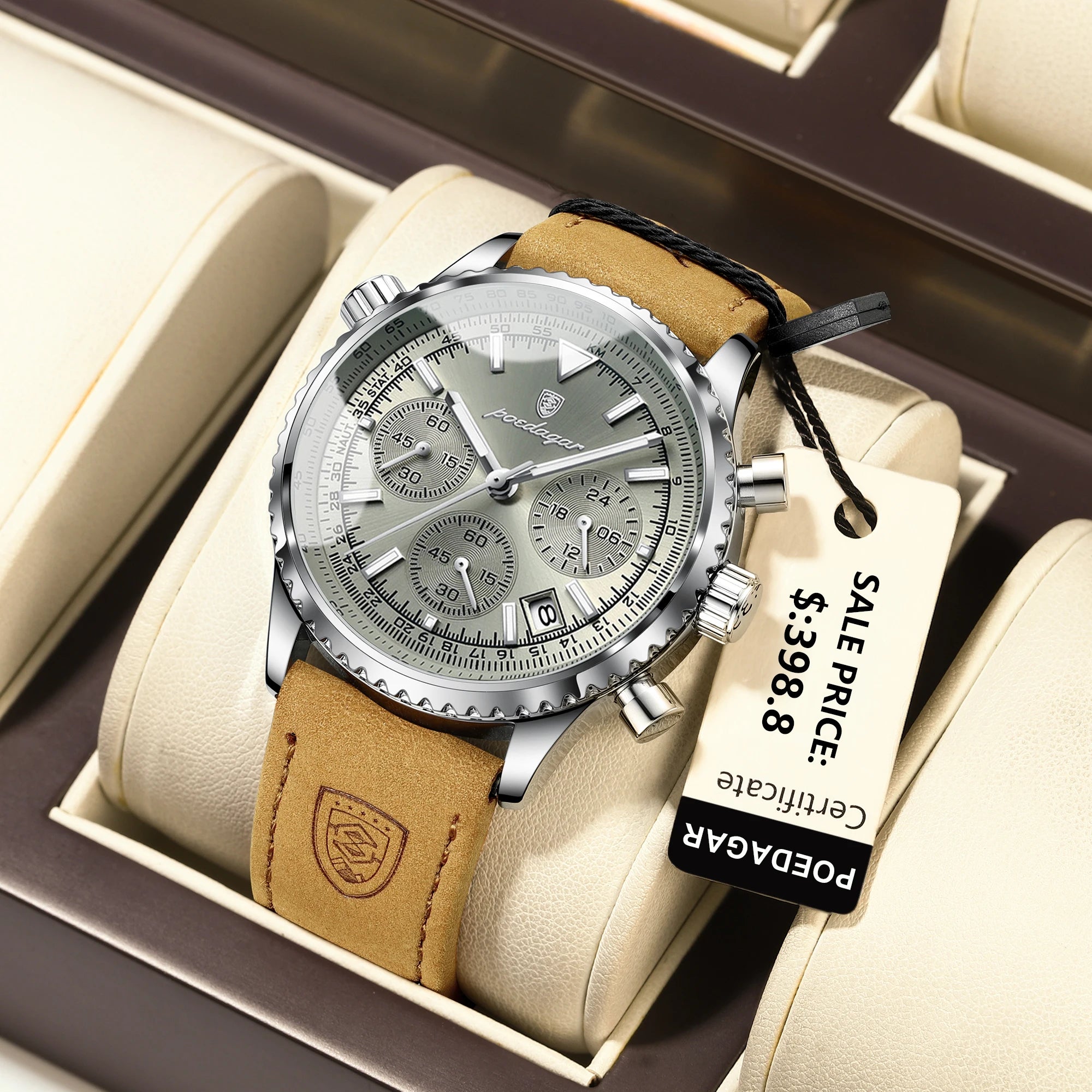 Montre Homme Luxe Quartz Étanche Lumineuse Date Chronographe …