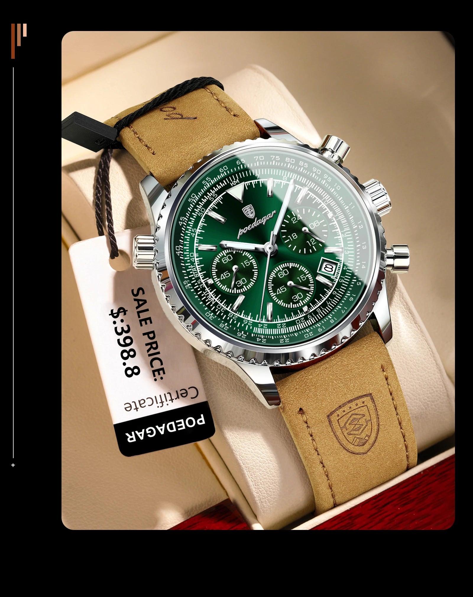 Montre Homme Luxe Quartz Étanche Lumineuse Date Chronographe …